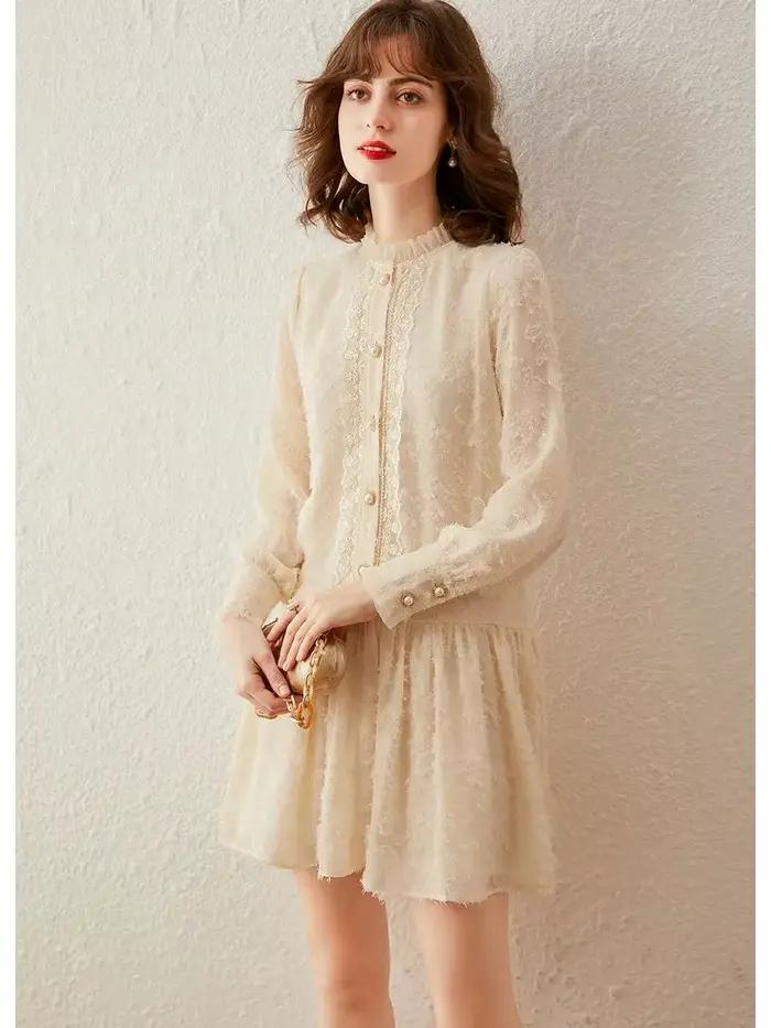 Modiis Yao-Robe à lisière filandreuse pour femme