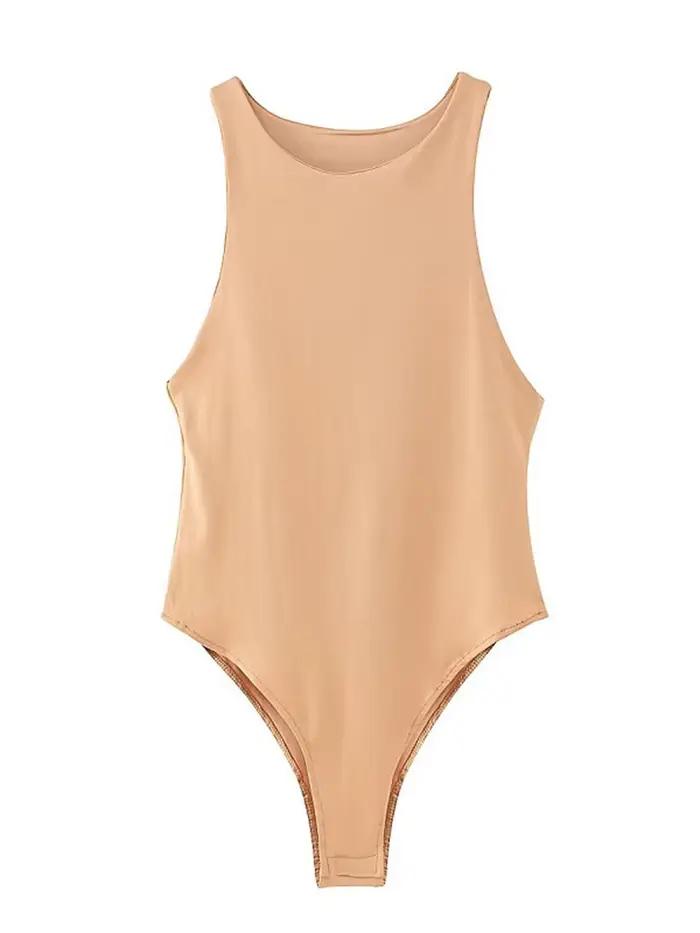 Été solide sexy moulante femmes body femme 4 couleur vert mince