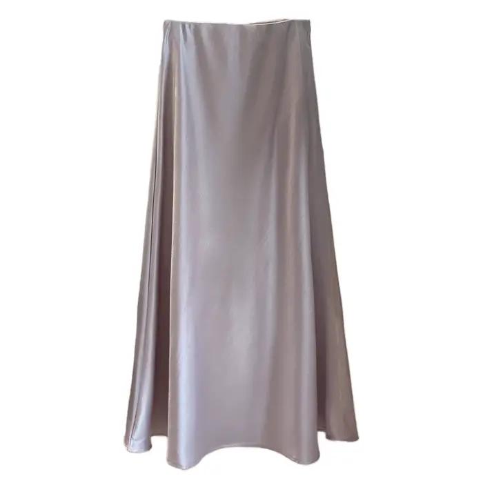 Jupe queue de poisson en satin pour femme, jupe moulante pour le printemps