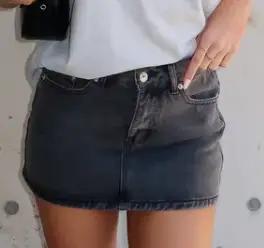 Jupes en jean pour femmes, streetwear décontracté, couleur unie