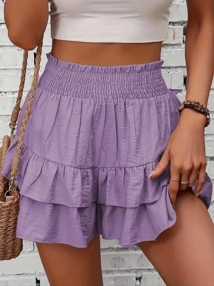 Été 2025 à la mode femmes jambes larges Shorts jupe décontractée pantalon drapé polyvalent confortable