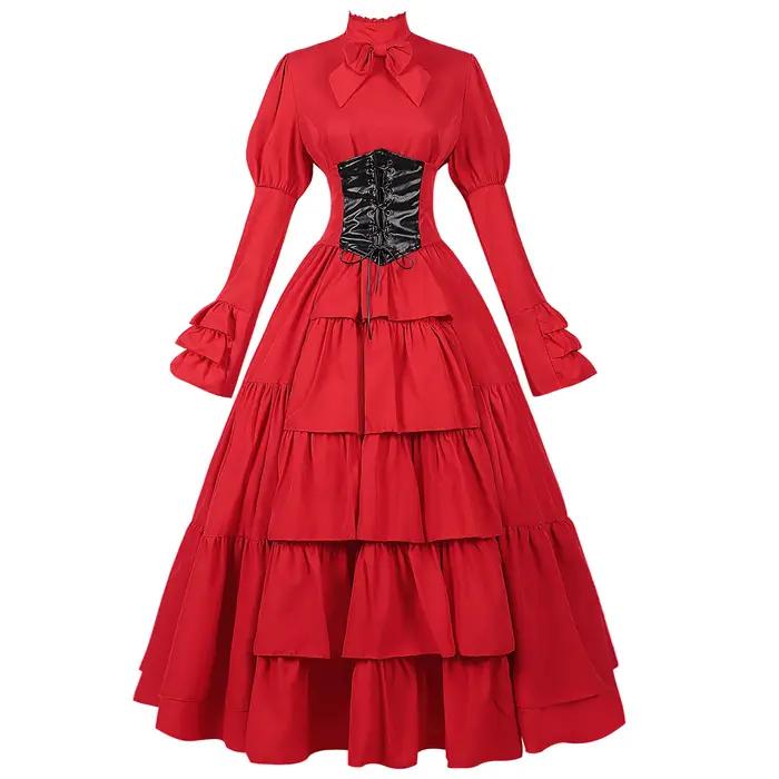 Robe de soirée médiévale victorienne gothique pour femme