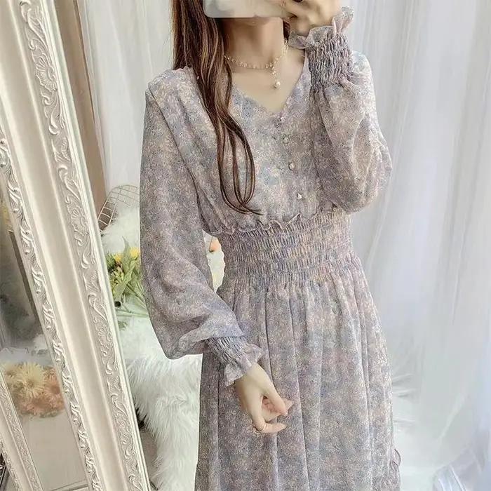 Jupe en mousseline de soie à motifs floraux féeriques pour femmes style streetwear automne ocassions spéciales