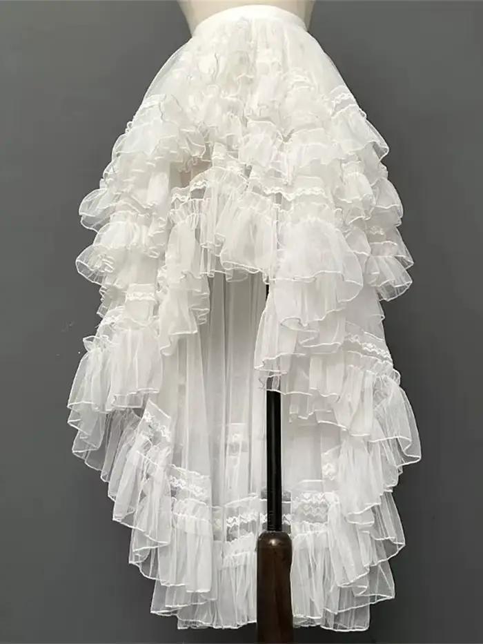 Jupe gothique Lolita en dentelle pour femmes