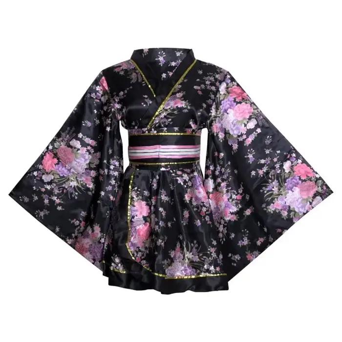Kimono court pour femmes, style japonais, imprimé, Yukata amélioré, costume de scène, cosplay