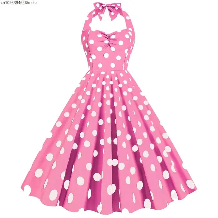 Robe vintage sans manches pour femmes des années 50 et 60