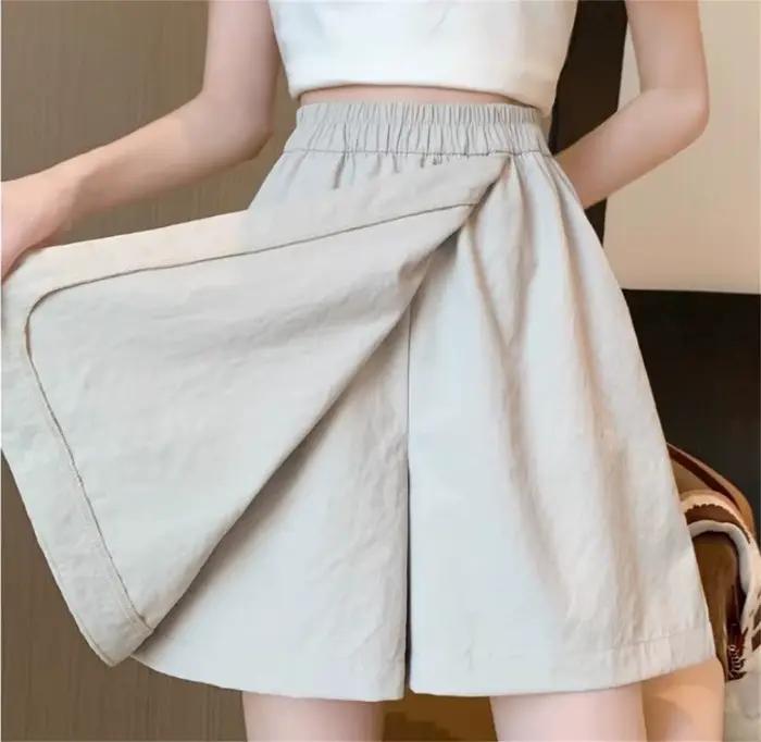 Shorts et Jupes Coréennes pour Femmes – Nouvelle Collection Été 2026 – Pantalon Taille Haute Uni Décontracté Style Streetwear Harajuku