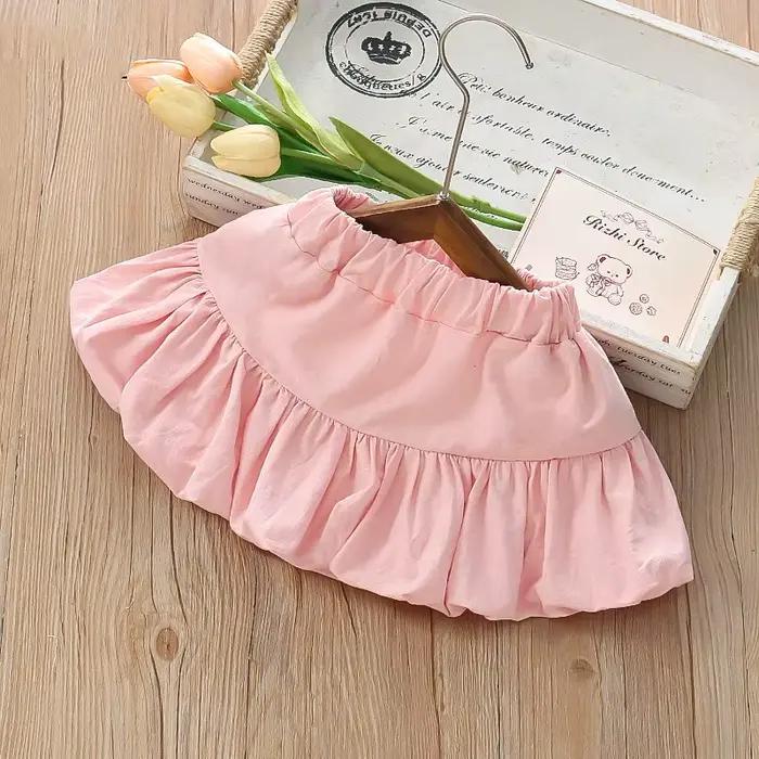 Jupe de costume mignonne pour petite fille été 2026, bas de tenue pour enfants en tissu doux, vêtements pour filles