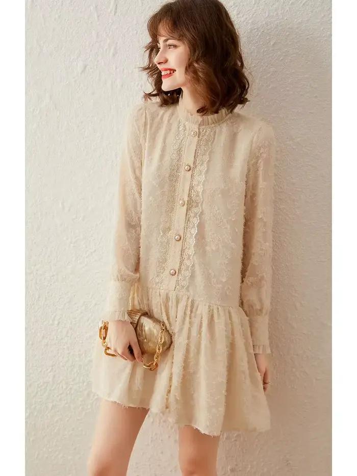 Modiis Yao-Robe à lisière filandreuse pour femme