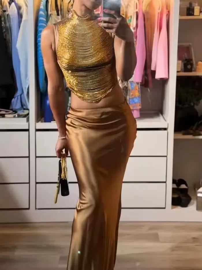 Ensemble de soirée de luxe deux pièces pour femme