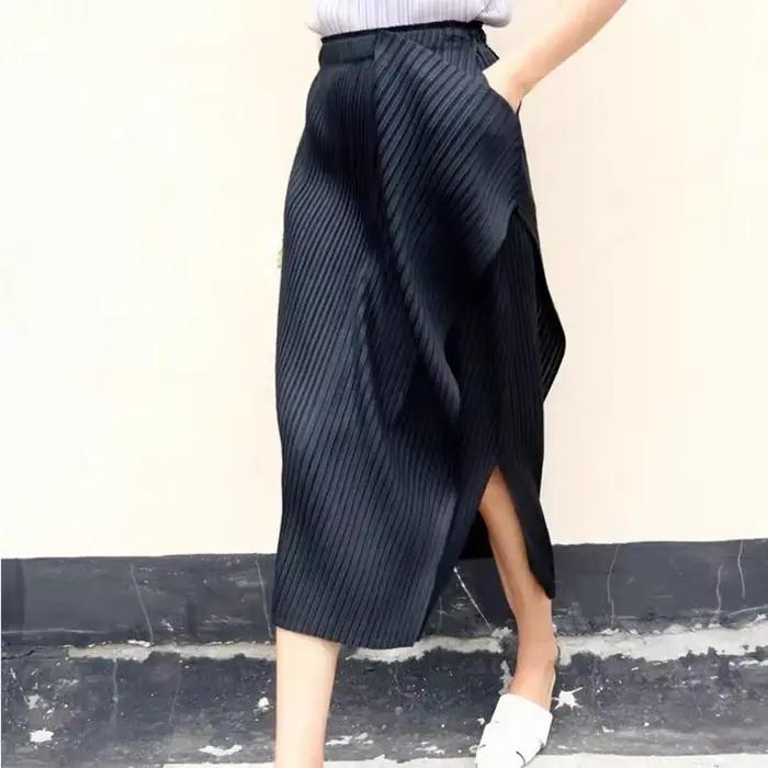 Jupe asymétrique de Style européen et américain pour femmes