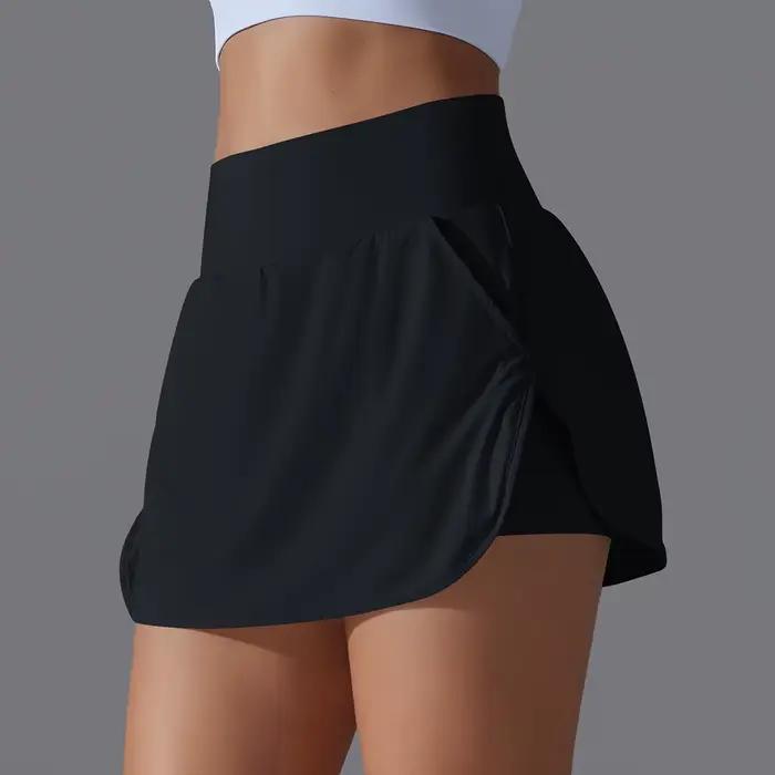 Mode femmes jupes de Tennis 2 en 1 séchage rapide taille haute Shorts Fitness course Golf Badminton Anti-exposition jupe vêtements de sport