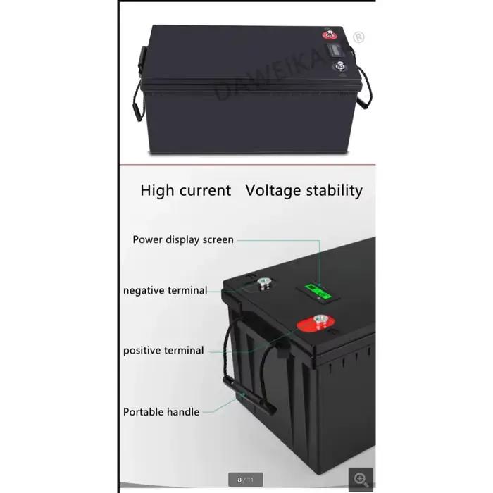 Batterie LiFePO4 12 V 300 Ah (6 000 cycles longs) – BMS intégré, idéale pour le secours d'urgence et le stockage à domicile