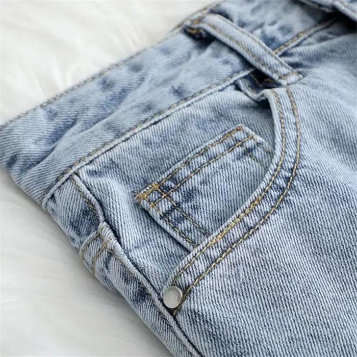 Femmes Denim jupe printemps une ligne été taille haute ample ourlet fendu bleu foncé Chic décontracté Streetwear Jean