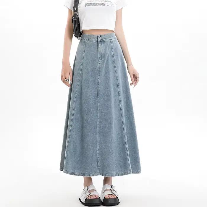 Jupe longue en jean pour femme