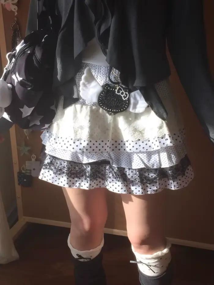 Jupe ample Lolita en dentelle douce pour femmes