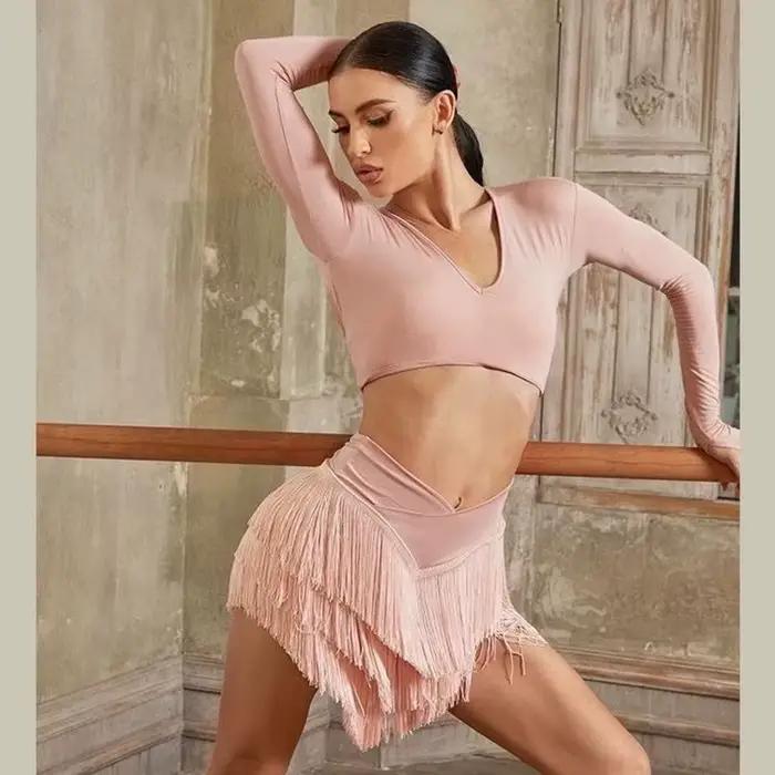 Femmes jupe de danse latine adulte femme Tango Cha Cha