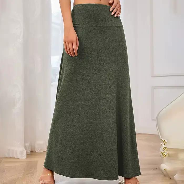 Jupe longue décontractée en tricot Fairyshely pour femme