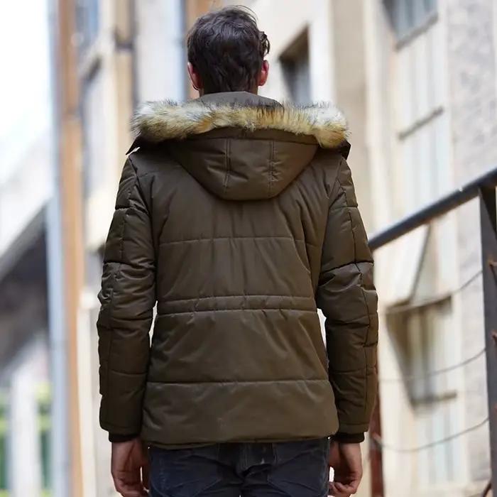 Veste en coton mi-longue à capuche pour homme, nouvelle collection hiver, grande taille, col en fourrure, multi-poches, polaire épaisse, coupe-vent, résistante au froid, ample
