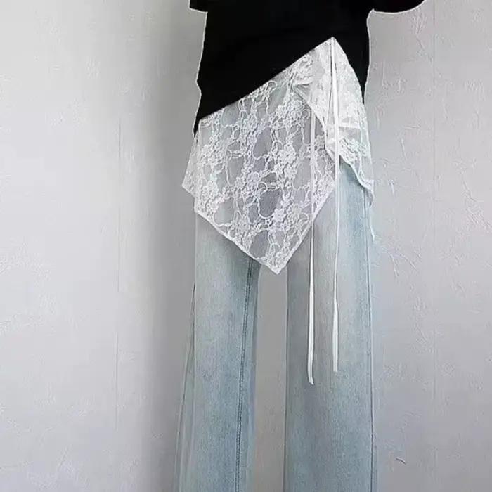 Nouveau Jupe courte à lacets conception superposée jupe portefeuille légère robe de pansement femmes