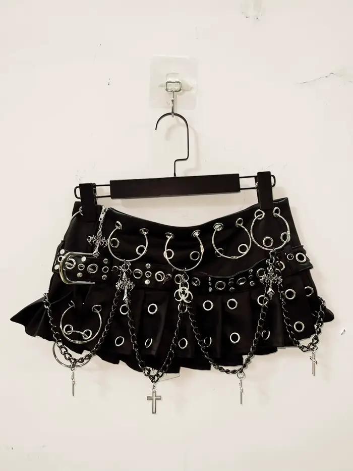 Jupes courtes gothiques vintage, vêtements Harajuku, mode Y2K, RiSALE
