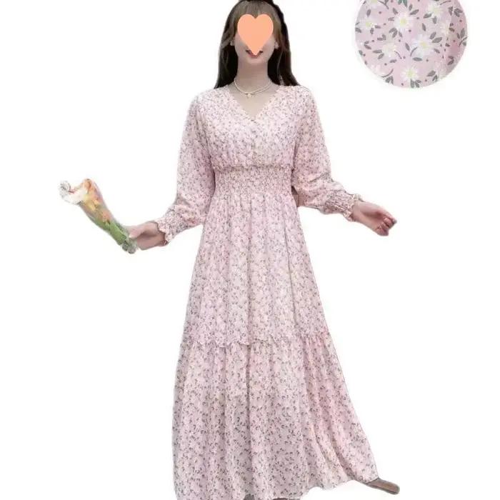 Jupe en mousseline de soie à motifs floraux féeriques pour femmes style streetwear automne ocassions spéciales