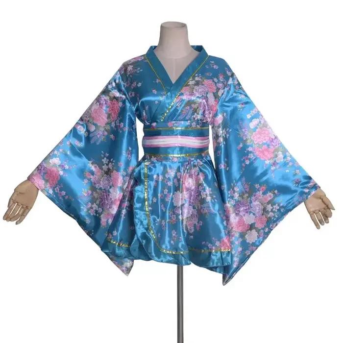 Kimono court pour femmes, style japonais, imprimé, Yukata amélioré, costume de scène, cosplay