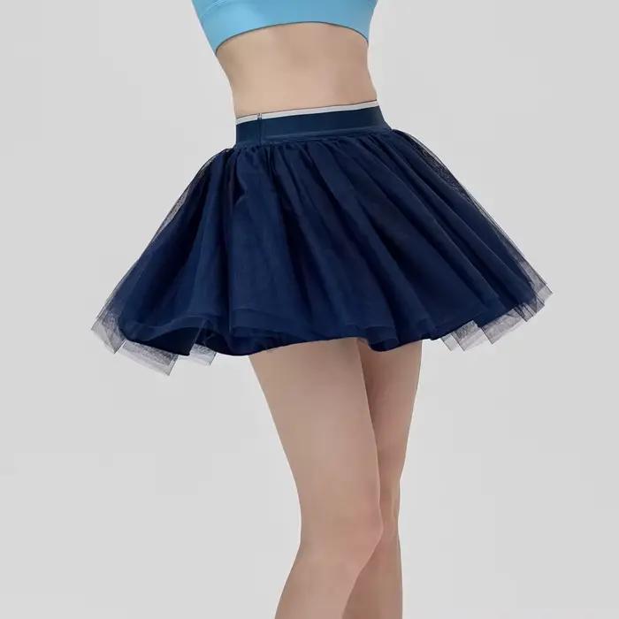 Jupe-short de tennis d'été pour femme avec double couche de maille