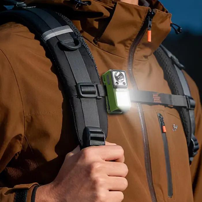 Lampe torche LED magnétique à clipser, éclairage ultra-durable pour l'extérieur, lampe de travail d'urgence, rechargeable, pour le camping et la randonnée