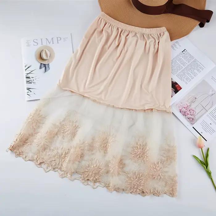 Jupe Extender en Dentelle pour Femme Décontractée Polyvalente Toute la Saison Occasions Spéciales
