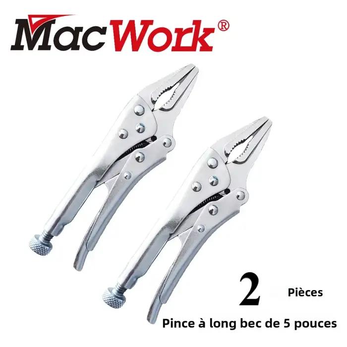 Mini pinces à nez Long 2 pièces, pinces de verrouillage de 5 pouces pour la fabrication de bijoux, fournitures artisanales et de loisirs de bricolage
