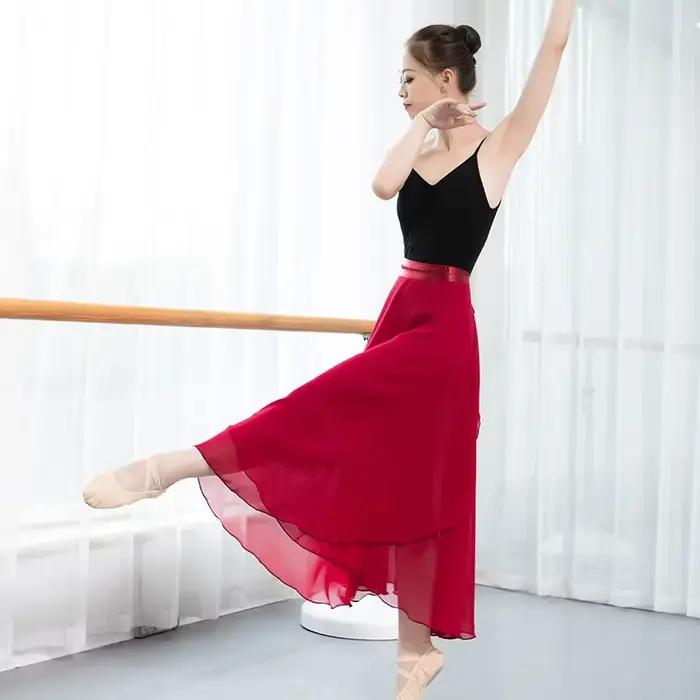 Jupe de Ballet Longue en Mousseline de Soie pour Femme Adulte