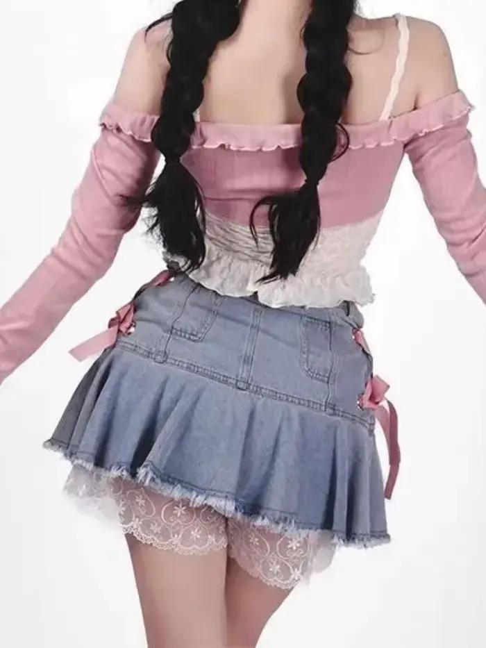 Jupes femmes été pansement Mini doux Sexy filles tout-match Style coréen Chic nouvelle mode Jupe Femme taille haute Streetwear