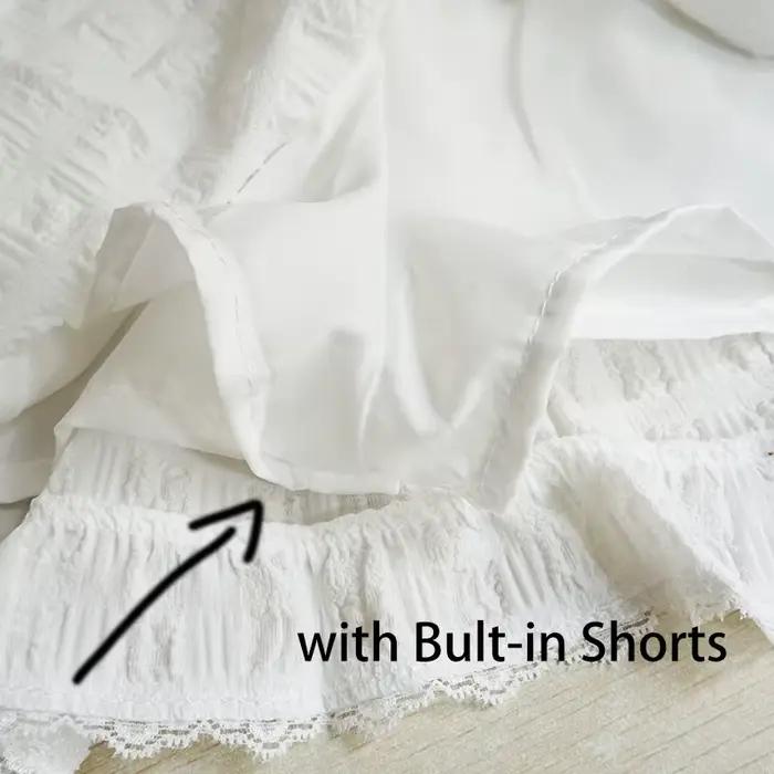 Jupe mini à volants avec bordure en dentelle polyester pour femmes adolescentes style hotsweet y2k goth occassions printemps été