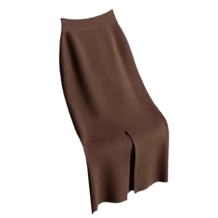 Jupe crayon tricotée surdimensionnée pour femme