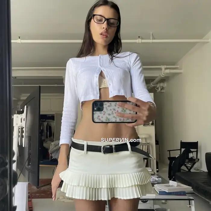 Vêtements d'été Tweed jupe plissée femmes noir Mini jupes pour femme Preppy taille basse