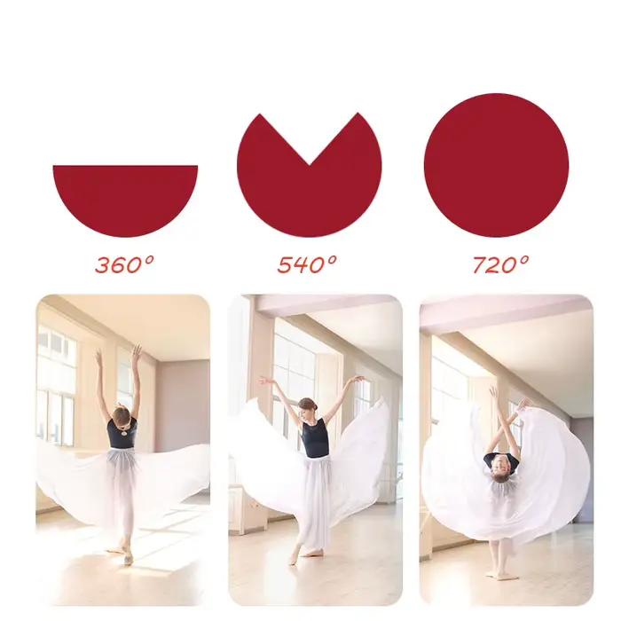 Jupe de Ballet Longue en Mousseline de Soie pour Femme