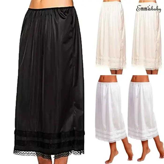 Sous-jupe en dentelle et polyester hirigin pour femmes élégance et confort sous robe longue sécurité occassions spéciales