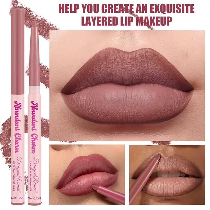 Crayon à lèvres mat longue tenue, résistant à l'eau et à la transpiration, facile à appliquer, pour le contour des lèvres et le maquillage