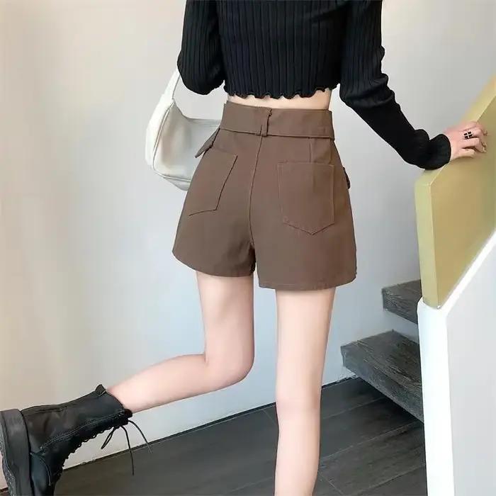2025 nouvelle mode jupe Cargo femmes avec ceinture taille haute printemps et automne a-ligne Streetwear Denim jupes femme