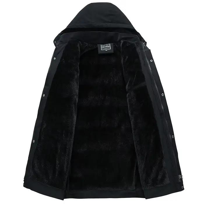 Manteaux d'hiver chauds en duvet de canard pour hommes, vestes longues matelassées à capuche, parkas décontractées unisexes, vestes chaudes coupe-vent de qualité pour couples, pour l'extérieur 