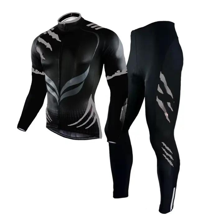 Équipe de cyclisme Maillot de cyclisme pour hommes Ensemble à manches longues Vêtements de vélo VTT Tenue Velo Homme Vêtements de vélo