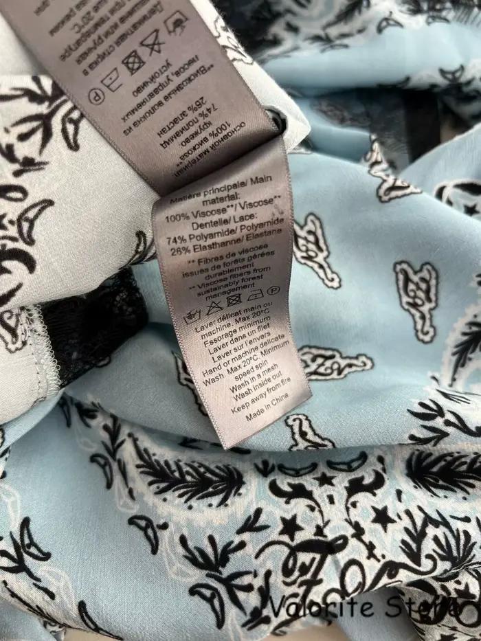 Jupe midi pour femme bleu ciel à imprimé cachemire