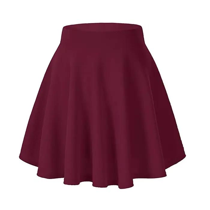 Jupe femmes mode basique Stretch évasé