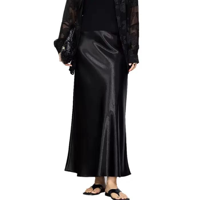 Jupe Chic en Satin d'acide acétique pour femmes