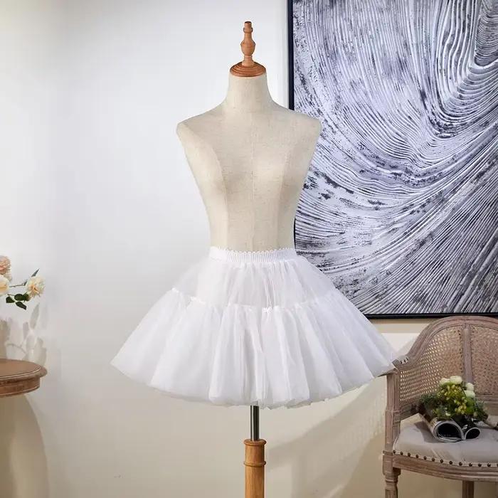 Jupon noir Lolita en fil doux, 35Cm, jupe désossée, Support quotidien, Cosplay, Violence Carmen, doux, corée, japon