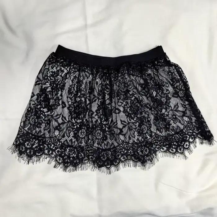 Mini-Jupe N2025 Sexy en Dentelle Transparente Jupe En Maille Rallonge De Chemise Taille Unique Pour Femmes Occasions Spéciales
