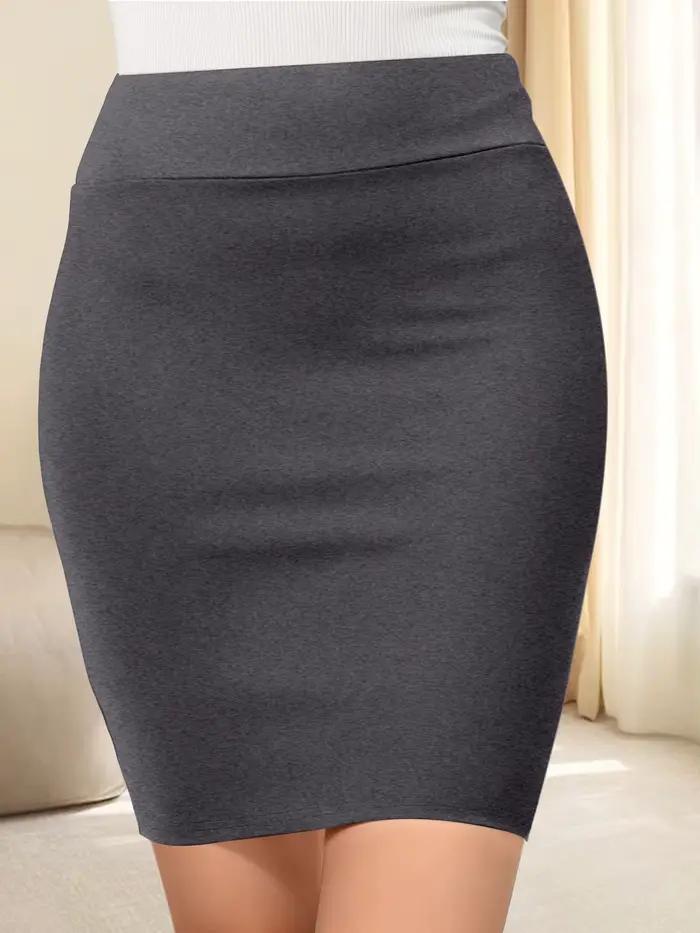 Mini jupe taille haute ajustée – Tissu doux et extensible
