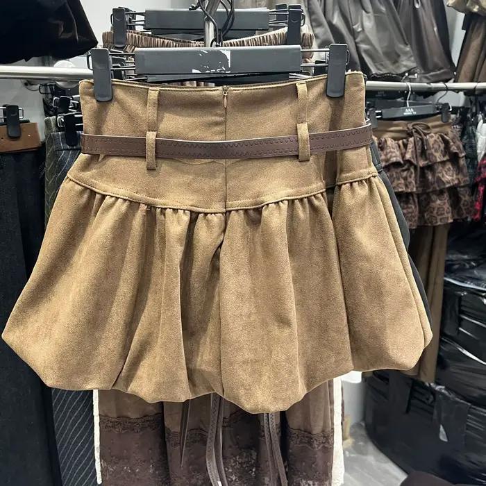 Nouveau Jupe imprimée taille haute mode femme rétro