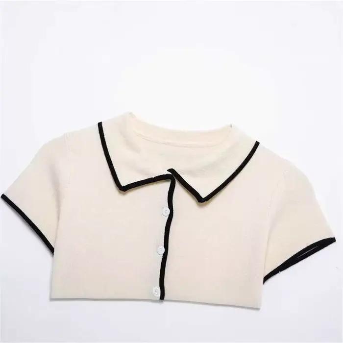 Ensemble jupe courte unie à col rond et coupe ample pour femme style décontracté printemps polyester polyvalent occasions spéciales